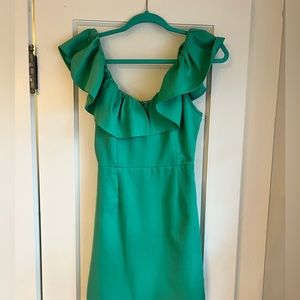 Green DO+BE mini dress ruffle